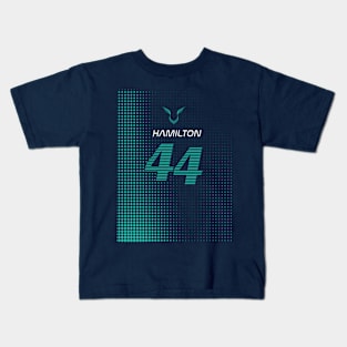Lewis Hamilton 44 - Retro Design Kids T-Shirt